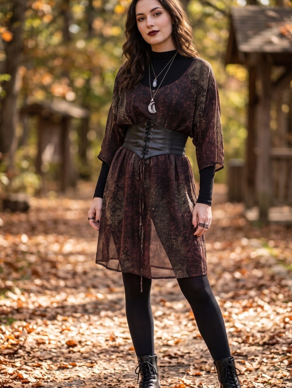 Vintage Chocolate Brown Sheer Dress Whimsigoth Fairy Grunge Boho Fall